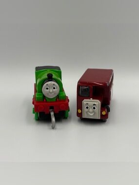 RARE Vintage Y2K Thomas the Train & Friends Percy + Bertie Bus Diecast Toy Lot